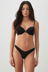 Ardene Luxe Satin Thong Panty in | Size | Nylon/Spandex