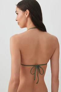 Haut de maillot triangle noué à l'avant