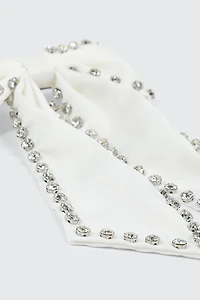 Barrette boucle avec cristaux