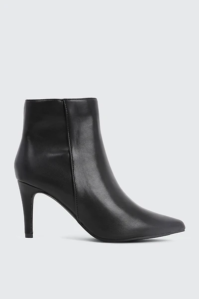 Ardene Stilleto Booties in Black | Size | Faux Leather | Eco-Conscious