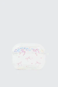 Ardene Bow & Glitter AirPods Case in Clear