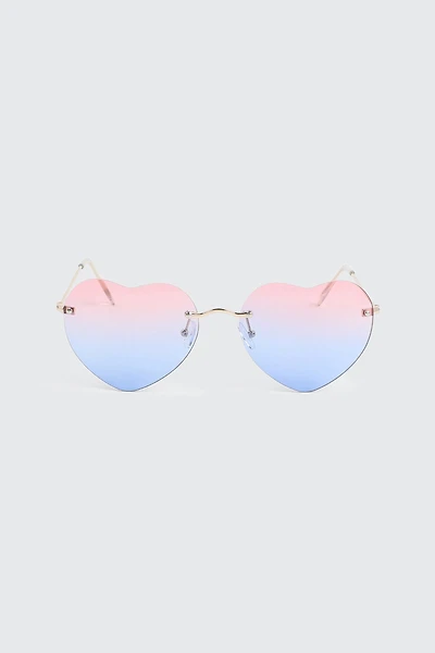 Ardene Heart Shaped Rimless Sunglasses