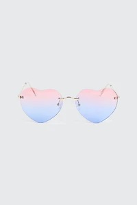 Ardene Heart Shaped Rimless Sunglasses