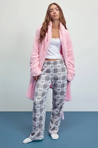 Ardene SUNDAYSOFT Flared PJ Pants in Light | Size | Polyester | Eco-Conscious