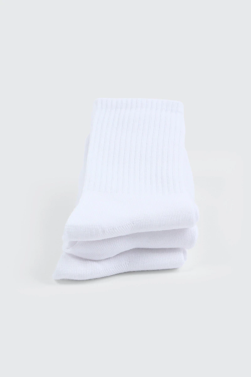 3 paires de chaussettes côtelées