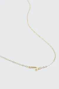 Collier initiale J plaqué or 14K