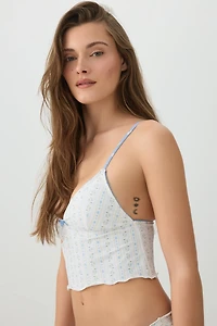 Haut de maillot tankini fleuri