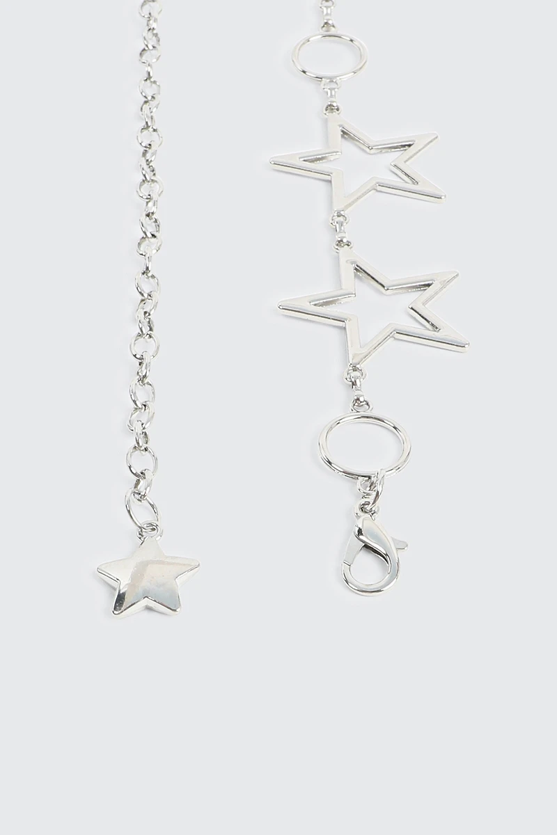 Ceinture en chaîne à maillons étoiles