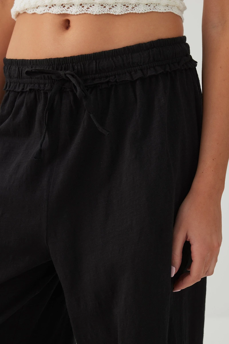 Pantalon à jambe large en jersey