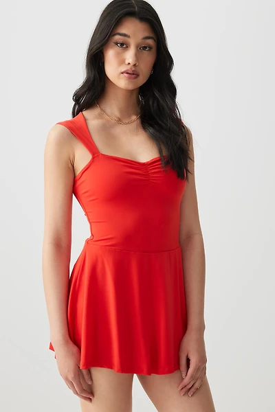 Ardene Mini Skater Dress with Integrated Shorts in | Size | Polyester/Spandex