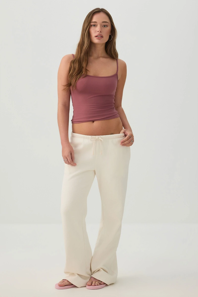 Camisole à encolure carrée ajustée en tissu doux