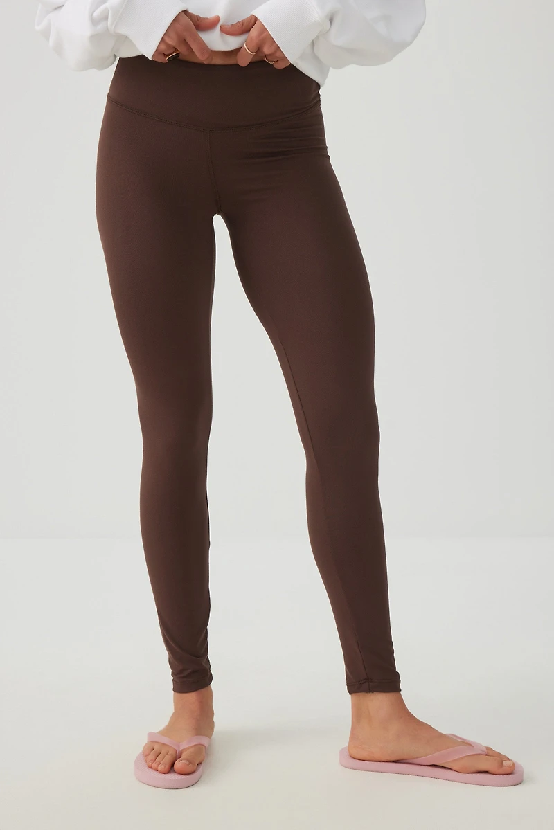 Legging taille haute côtelé