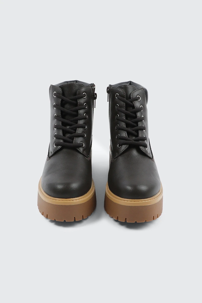 Bottes de randonnée doublées en fausse fourrure