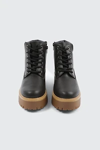 Bottes de randonnée doublées en fausse fourrure