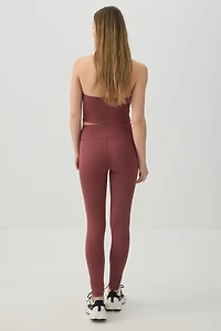 Legging taille haute côtel
