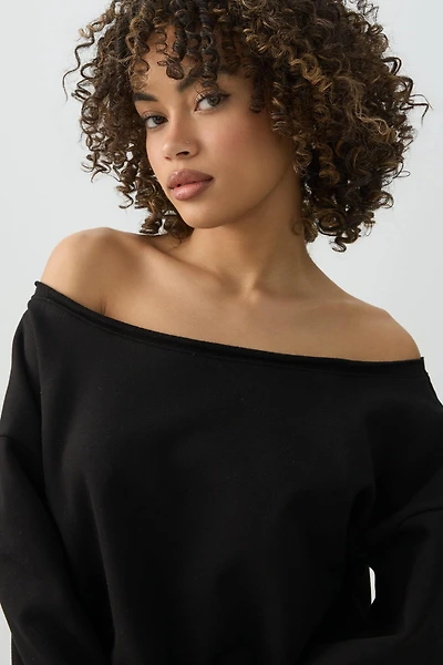 Chandail en molleton à épaules dénudées