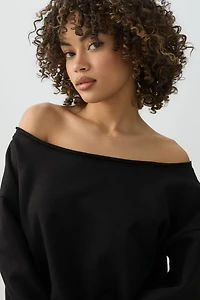 Chandail en molleton à épaules dénudées