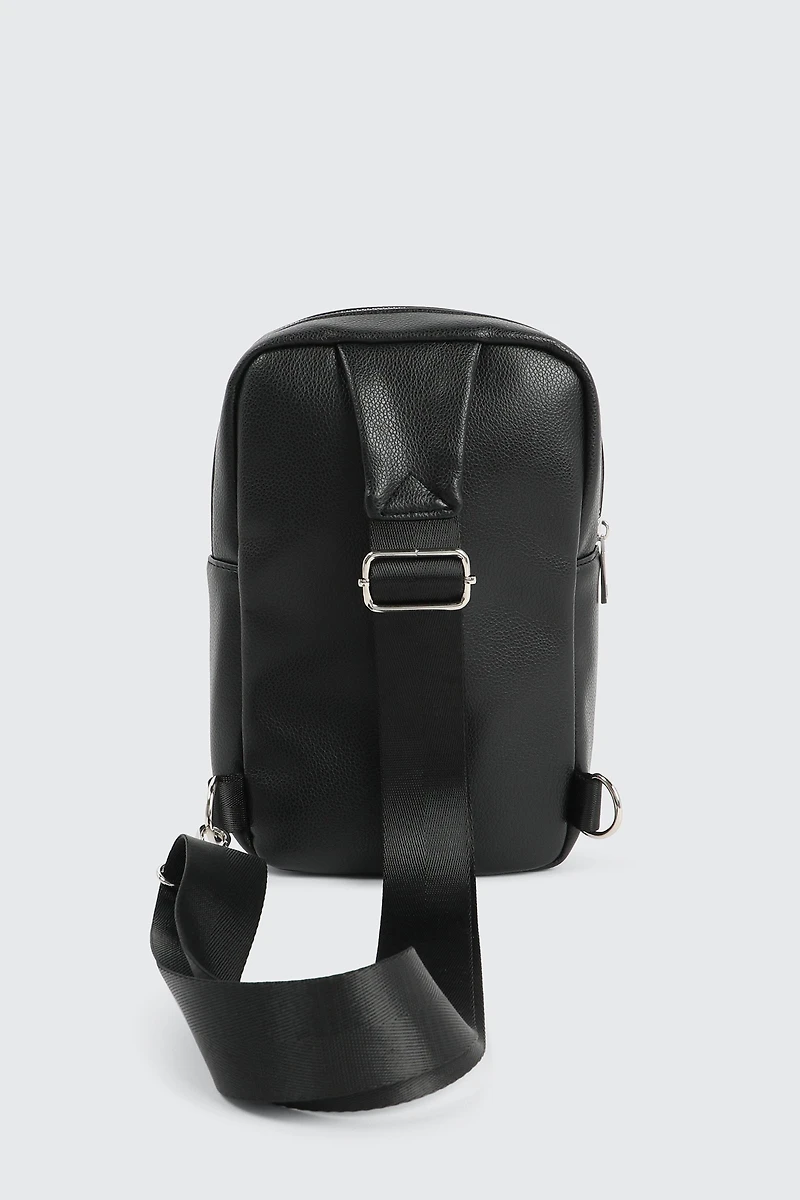 Sac à dos à une bretelle en faux cuir