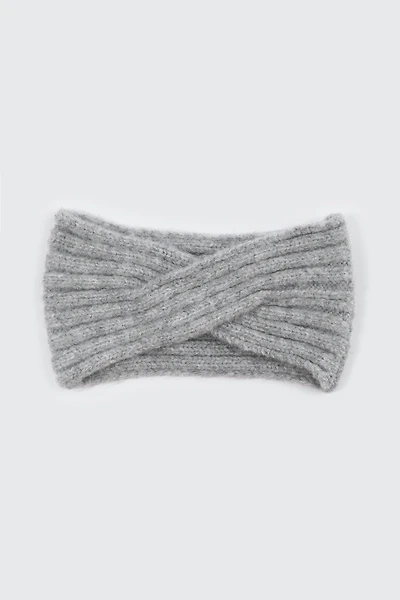 Ardene Twist Headband in Grey | 100% Acrylic