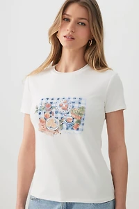 T-shirt graphique ajust