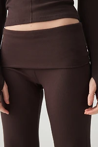 Legging évasé à taille repliable très extensible