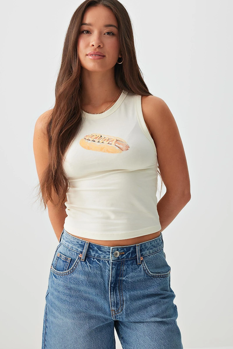 Camisole courte graphique