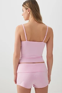 Ensemble pyjama camisole et short en tissu HUSHKNIT