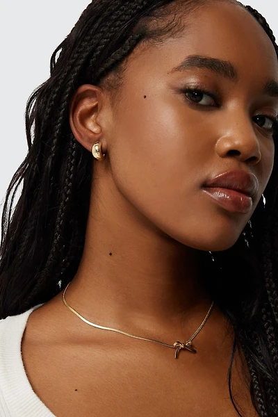 Ardene Stainless Steel Drop Earrings in Gold