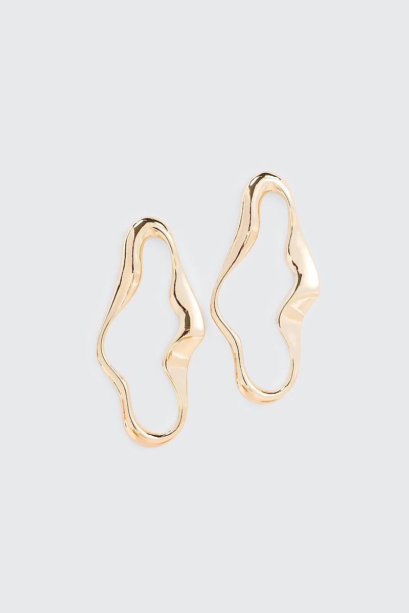 Ardene Elongated Irregular Earrings in Gold | Stainless Steel