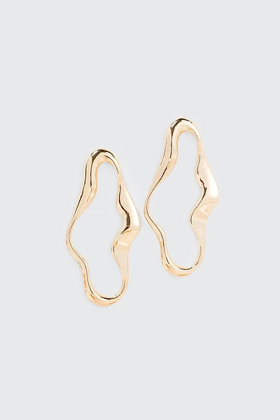 Ardene Elongated Irregular Earrings in Gold | Stainless Steel