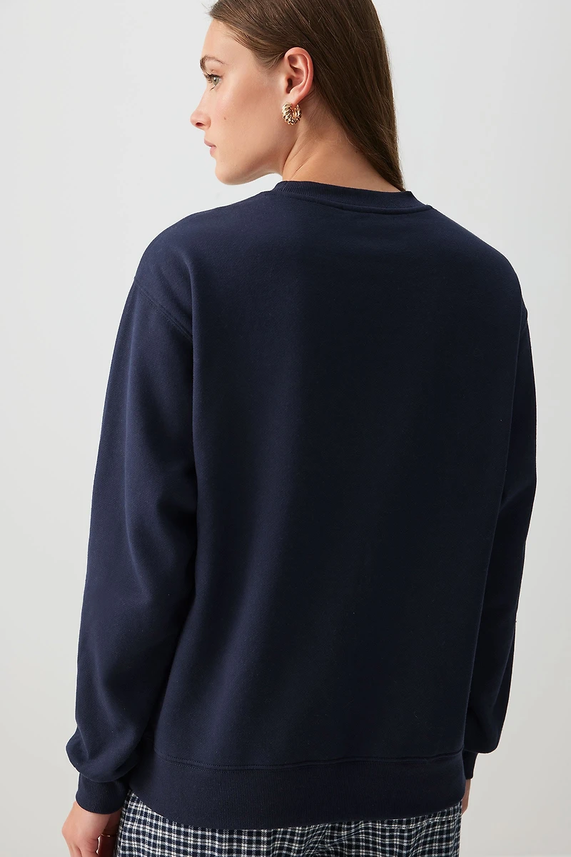 Chandail détente en molleton graphique