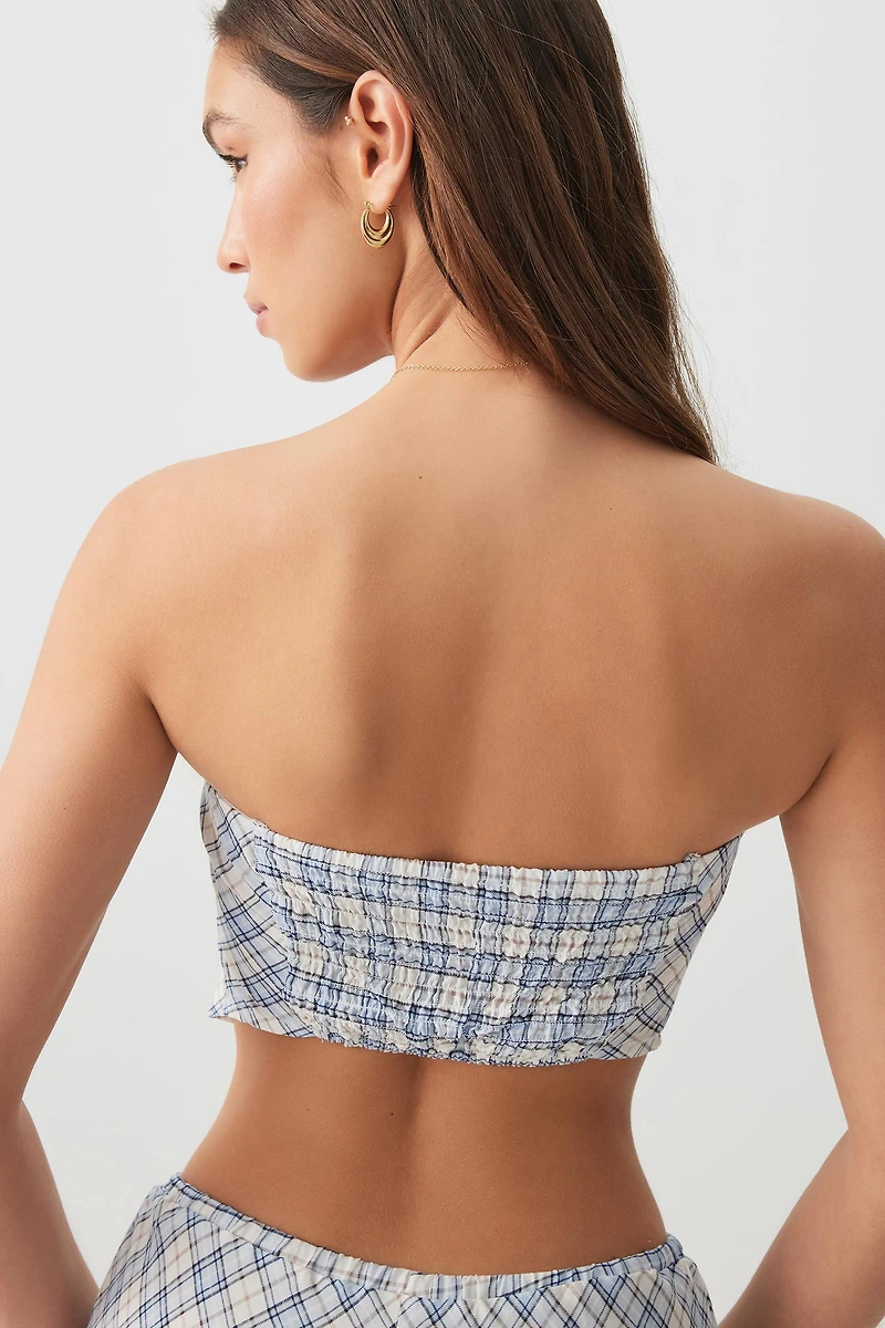 Haut tube à ourlet foulard imprimé