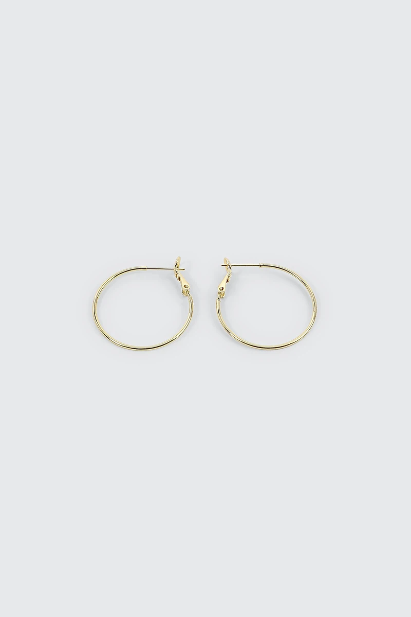 Ardene 14K Gold Plated Hoop Earrings | Stainless Steel