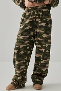 Pantalon de jogging à jambe large camouflage