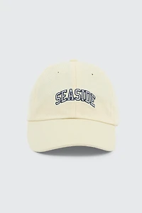 Ardene Embroidered Cap in Light Yellow | 100% Cotton