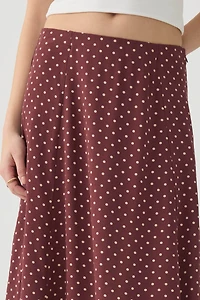 Jupe midi évasée fendue