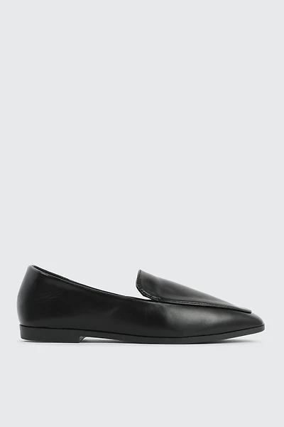 Ardene Faux Leather Loafers in Black | Size