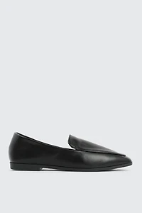 Ardene Faux Leather Loafers in Black | Size