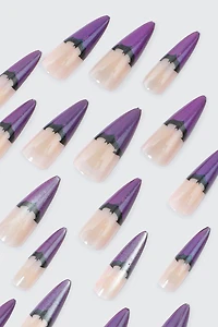 Ardene 20-Pack Bat Fake Nails in Purple