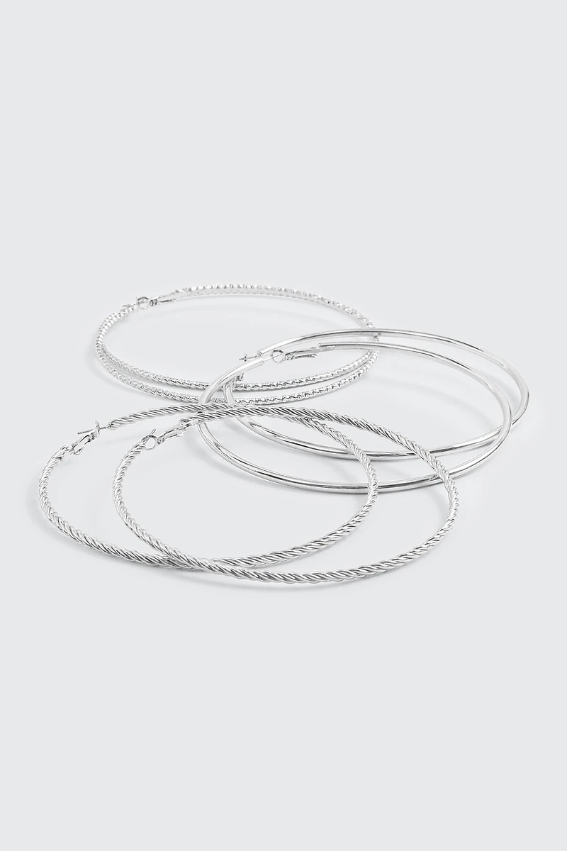 3 paires de grands anneaux