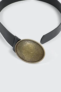 Ceinture à boucle ovale style western