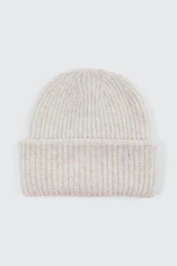 Ardene Chunky Knit Beanie in Off-White | Polyester/Nylon/Elastane