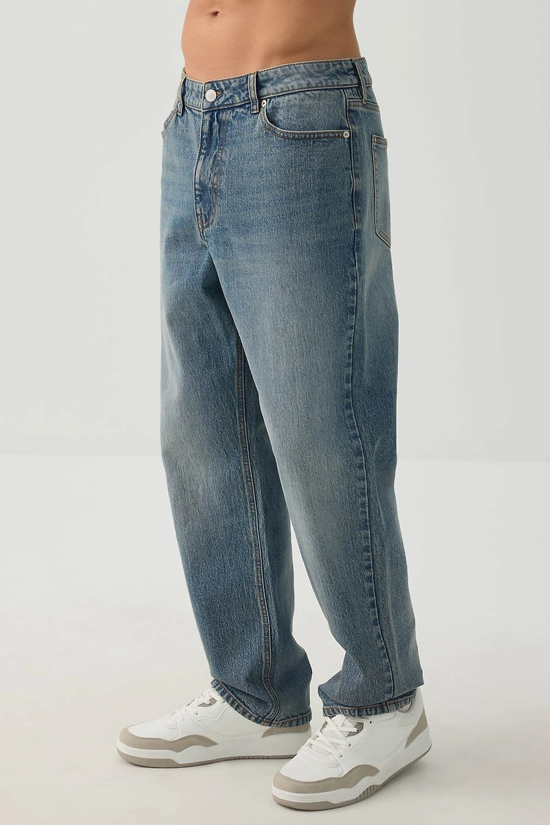 Jean à jambe droite extensible