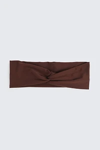 Ardene Knotted Headwrap in Brown | Polyester