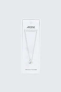 Collier dauphin plaqué or blanc 14K