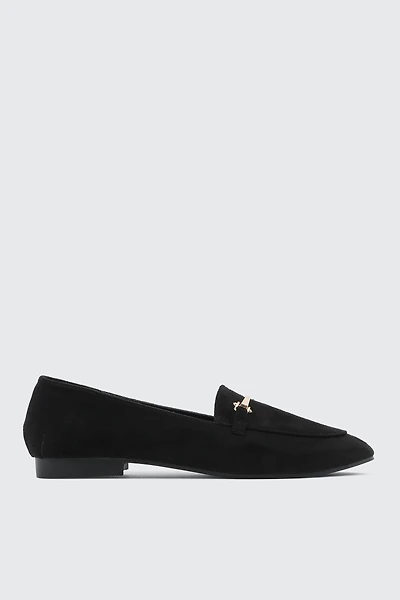 Ardene Faux Suede Loafers in Black | Size | Eco-Conscious