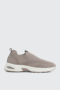 Ardene Slip On Sneakers in Grey | Size | Eco-Conscious