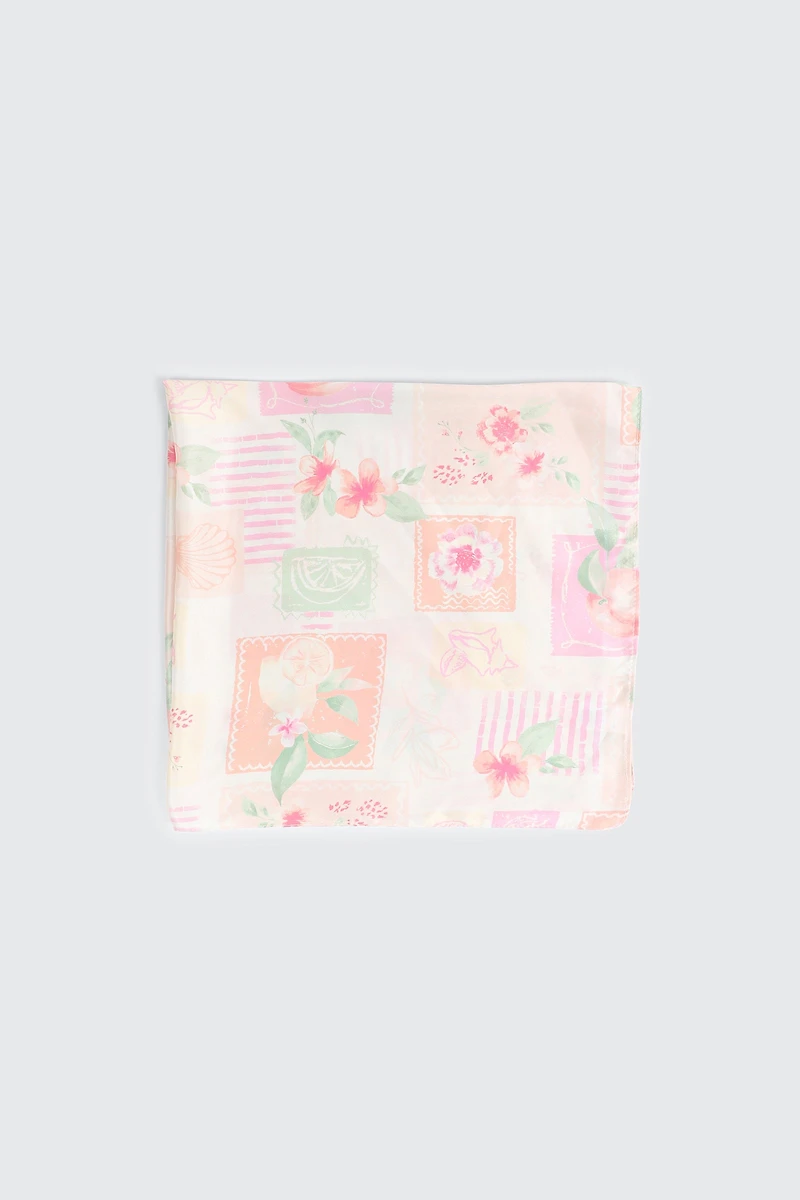 Foulard carré tropical