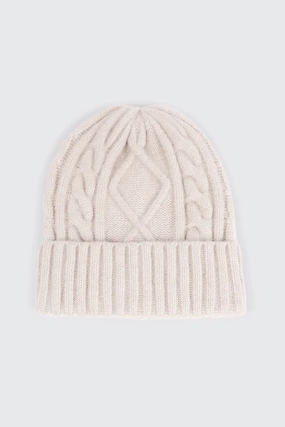 Ardene Cable Knit Beanie in Off-White | Nylon/Spandex