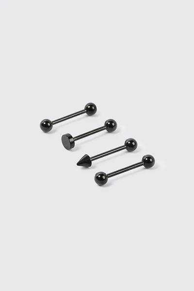 Ardene 4-Pack Black Tongue Piercings